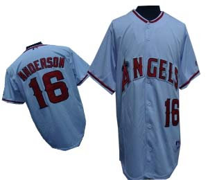 Anaheim Angels ANDERSON 16 White Anaheim Angels ANDERSON 16 White