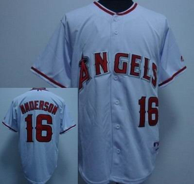 Los Angeles Angels of Anaheim #16 Garrett Anderson white home Jersey Los Angeles Angels of Anaheim #16 Garrett Anderson white home Jersey