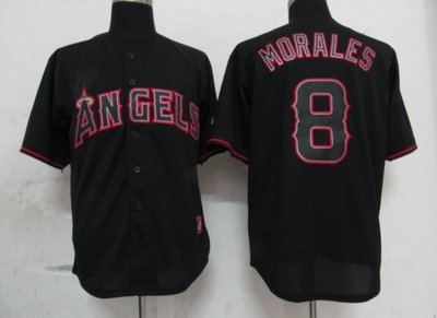 MLB Los Angeles Angels 8 Morales Black Fashion Jerseys MLB Los Angeles Angels 8 Morales Black Fashion Jerseys