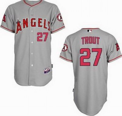 Los Angeles Angels #27 Mike Trout Grey MLB Jerseys Los Angeles Angels #27 Mike Trout Grey MLB Jerseys