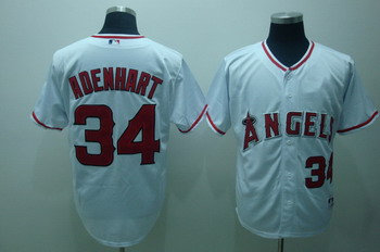 Los Angeles Angels 34 Adenhart White Jerseys Los Angeles Angels 34 Adenhart White Jerseys