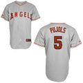 Los Angeles Angels 5 Pujols Grey MLB Jersey Los Angeles Angels 5 Pujols Grey MLB Jersey
