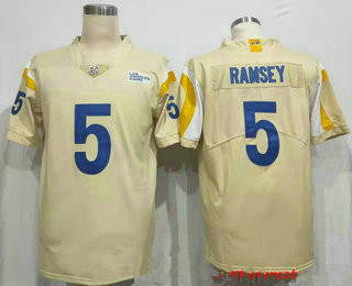 Men's Los Angeles Rams #5 Jalen Ramsey cream 2021 new vapor untouchable stitched nfl nike limited Jersey Men's Los Angeles Rams #5 Jalen Ramsey cream 2021 new vapor untouchable stitched nfl nike limited Jersey