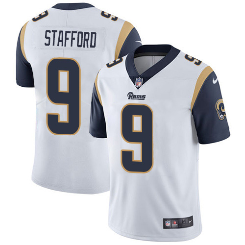 Los Angeles Rams #9 Matthew Stafford White Men's Stitched NFL Vapor Untouchable Limited Jersey Los Angeles Rams #9 Matthew Stafford White Men's Stitched NFL Vapor Untouchable Limited Jersey