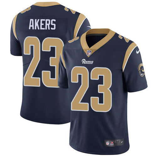 Nike Rams #23 Cam Akers Navy Blue Team Color Men's Stitched NFL Vapor Untouchable Limited Jersey Nike Rams #23 Cam Akers Navy Blue Team Color Men's Stitched NFL Vapor Untouchable Limited Jersey