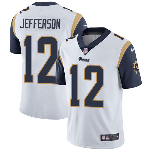 Nike Rams #12 Van Jefferson White Men's Stitched NFL Vapor Untouchable Limited Jersey Nike Rams #12 Van Jefferson White Men's Stitched NFL Vapor Untouchable Limited Jersey
