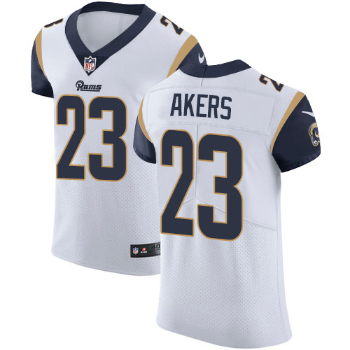 Nike Rams #23 Cam Akers White Men's Stitched NFL New Elite Jersey Nike Rams #23 Cam Akers White Men's Stitched NFL New Elite Jersey