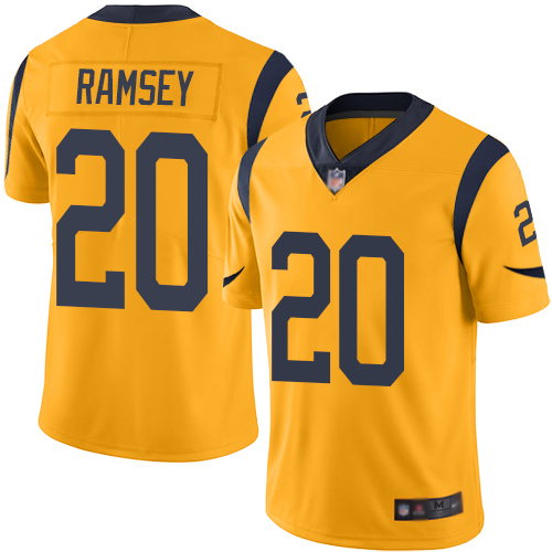 Rams #20 Jalen Ramsey Gold Men's Stitched Football Limited Rush Jersey Rams #20 Jalen Ramsey Gold Men's Stitched Football Limited Rush Jersey