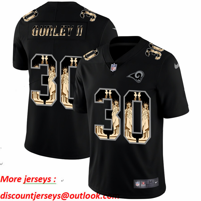 Nike Rams 30 Todd Gurley II Black Statue Of Liberty Limited Jersey Nike Rams 30 Todd Gurley II Black Statue Of Liberty Limited Jersey