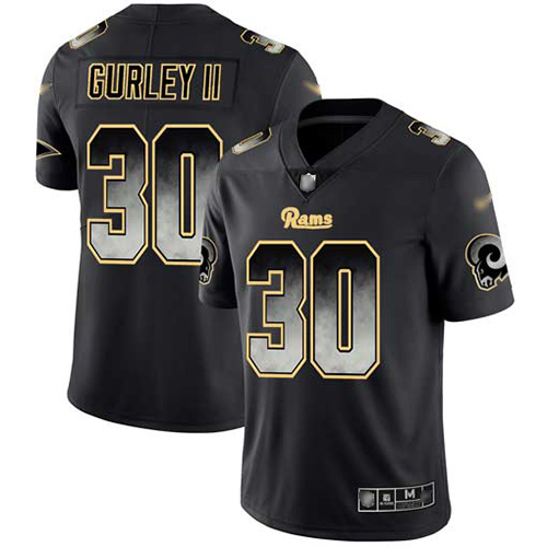 Rams #30 Todd Gurley II Black Men's Stitched Football Vapor Untouchable Limited Smoke Fashion Jersey Rams #30 Todd Gurley II Black Men's Stitched Football Vapor Untouchable Limited Smoke Fashion Jersey