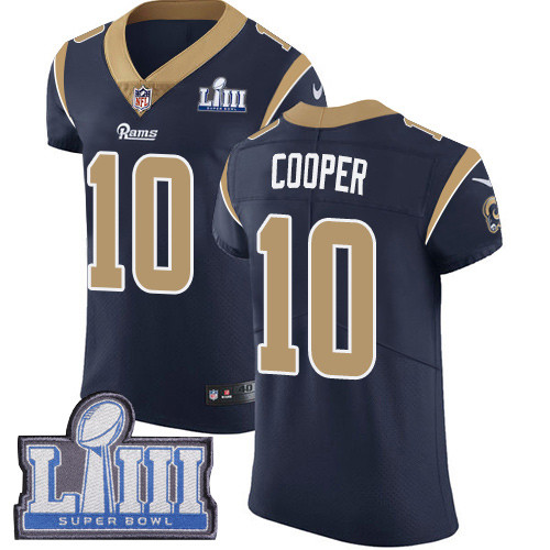 Nike Rams #10 Pharoh Cooper Navy Blue Team Color Super Bowl LIII Bound Men's Stitched NFL Vapor Untouchable Elite Jersey Nike Rams #10 Pharoh Cooper Navy Blue Team Color Super Bowl LIII Bound Men's Stitched NFL Vapor Untouchable Elite Jersey