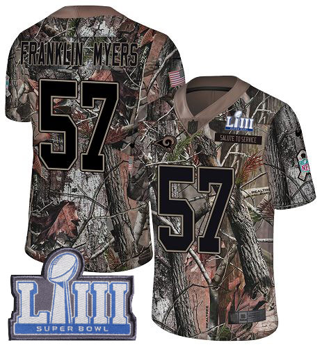 Nike Rams #57 John Franklin-Myers Camo Super Bowl LIII Bound Men's Stitched NFL Limited Rush Realtree Jersey Nike Rams #57 John Franklin-Myers Camo Super Bowl LIII Bound Men's Stitched NFL Limited Rush Realtree Jersey