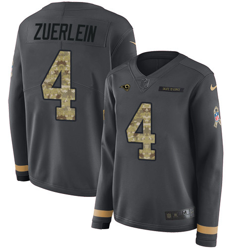 Nike Rams #4 Greg Zuerlein Anthracite Salute to Service Nike Rams #4 Greg Zuerlein Anthracite Salute to Service