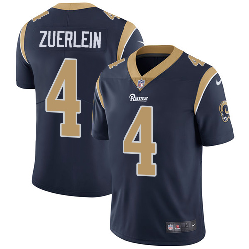 Nike Rams #4 Greg Zuerlein Navy Blue Team Color Men's Stitched NFL Vapor Untouchable Limited Jersey Nike Rams #4 Greg Zuerlein Navy Blue Team Color Men's Stitched NFL Vapor Untouchable Limited Jersey