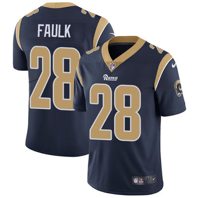 Nike Rams #28 Marshall Faulk Navy Blue Team Color Men's Stitched NFL Vapor Untouchable Limited Jersey Nike Rams #28 Marshall Faulk Navy Blue Team Color Men's Stitched NFL Vapor Untouchable Limited Jersey