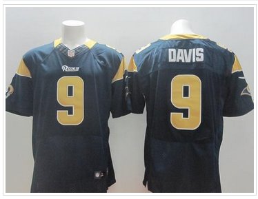 NEW Los Angeles Rams #9 Austin Davis Navy Blue Team Color NFL Elite Jersey