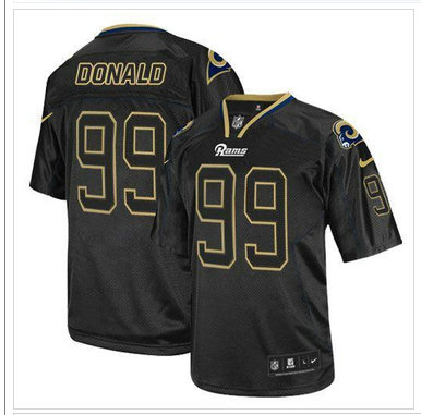 NEW Los Angeles Rams #99 Aaron Donald Lights Out Black NFL Elite Jersey