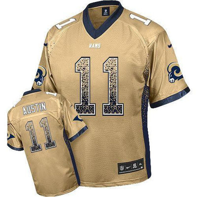 NEW Los Angeles Rams #11 Tavon Austin Gold Stitched NFL Elite Drift Fashion Jerseys