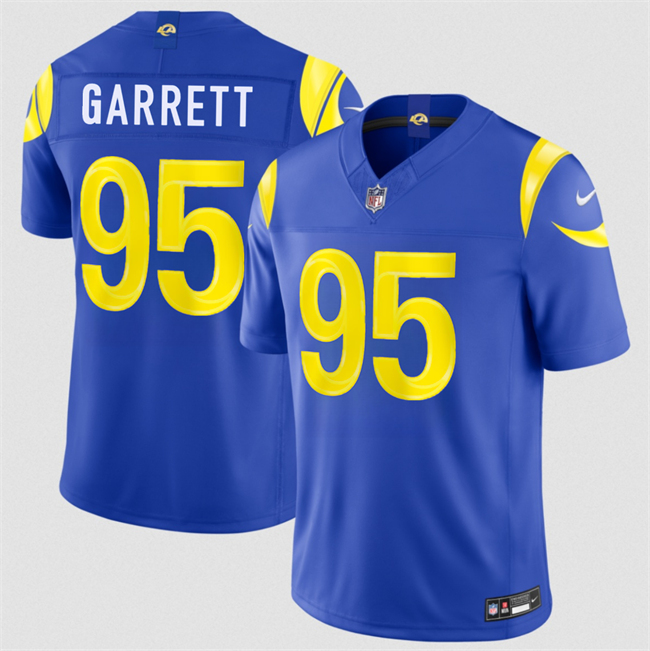 Men's Los Angeles Rams #95 Myles Garrett Royal 2026 F.U.S.E. Vapor Limited Stitched Football Jersey