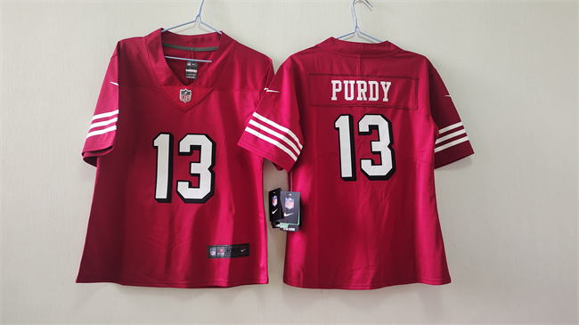 Women's San Francisco 49ers #13 Brock Purdy Red Alternate Vapor Stitched Jersey(Run Small) Women's San Francisco 49ers #13 Brock Purdy Red Alternate Vapor Stitched Jersey(Run Small)