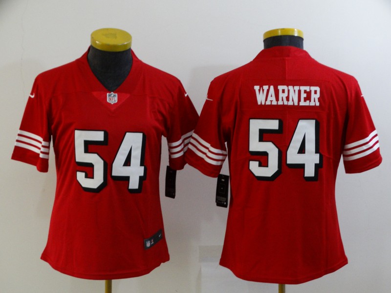 Women 49ers 54 Fred Warner Red Women Color Rush Vapor Untouchable Limited Jersey Women 49ers 54 Fred Warner Red Women Color Rush Vapor Untouchable Limited Jersey