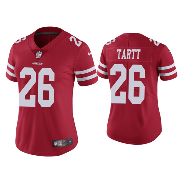 Women 49ers #26 Jaquiski Tartt Red Vapor limited Jersey Women 49ers #26 Jaquiski Tartt Red Vapor limited Jersey