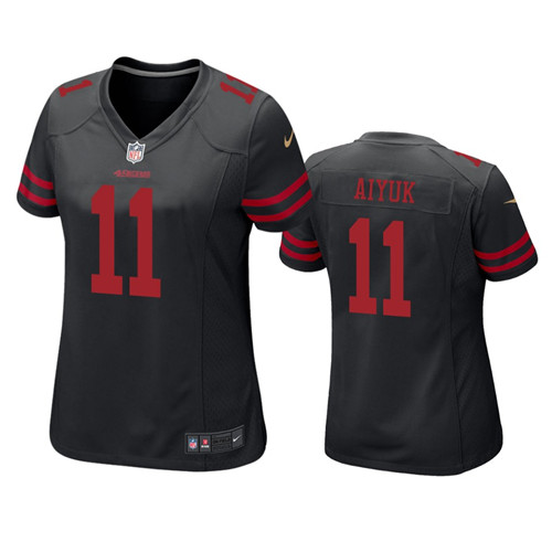 Women 49ers Brandon Aiyuk #11 Black Jersey Women 49ers Brandon Aiyuk #11 Black Jersey