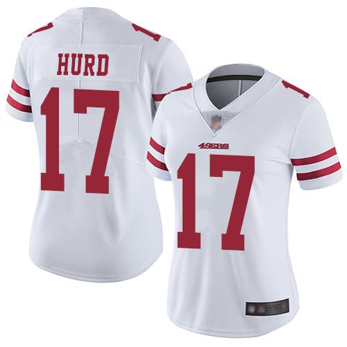 49ers #17 Jalen Hurd White Women's Stitched Football Vapor Untouchable Limited Jersey 49ers #17 Jalen Hurd White Women's Stitched Football Vapor Untouchable Limited Jersey