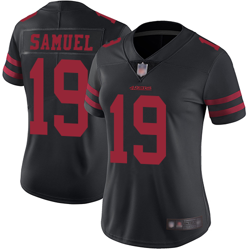 49ers #19 Deebo Samuel Black Alternate Women's Stitched Football Vapor Untouchable Limited Jersey 49ers #19 Deebo Samuel Black Alternate Women's Stitched Football Vapor Untouchable Limited Jersey
