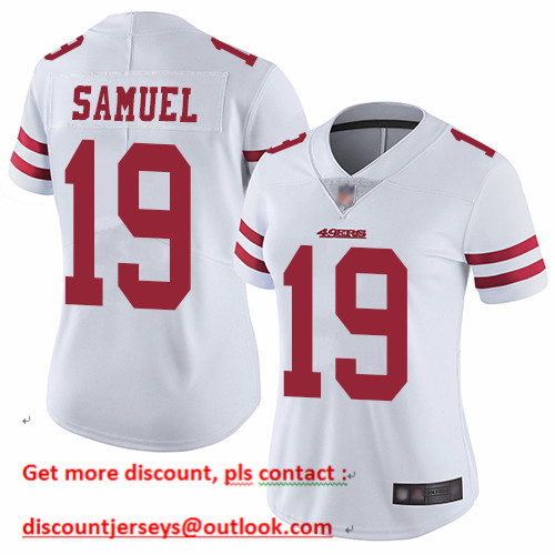 49ers #19 Deebo Samuel White Women's Stitched Football Vapor Untouchable Limited Jersey