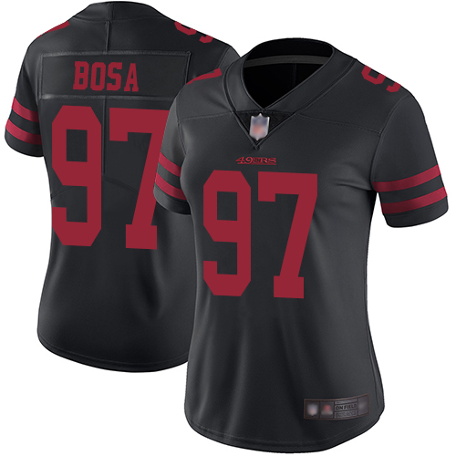 49ers #97 Nick Bosa Black Alternate Women's Stitched Football Vapor Untouchable Limited Jersey 49ers #97 Nick Bosa Black Alternate Women's Stitched Football Vapor Untouchable Limited Jersey