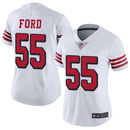 49ers #55 Dee Ford White Rush Women's Stitched Football Vapor Untouchable Limited Jersey 49ers #55 Dee Ford White Rush Women's Stitched Football Vapor Untouchable Limited Jersey