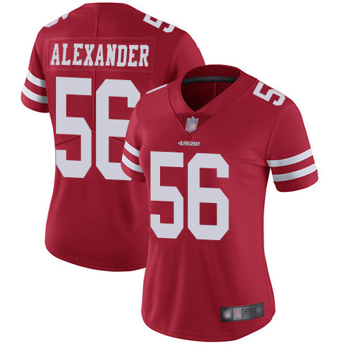 49ers #56 Kwon Alexander Red Team Color Women's Stitched Football Vapor Untouchable Limited Jersey 49ers #56 Kwon Alexander Red Team Color Women's Stitched Football Vapor Untouchable Limited Jersey