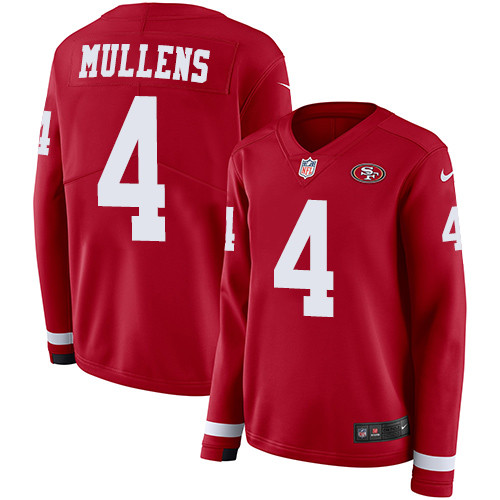 Nike 49ers #4 Nick Mullens Red Team Color Women's Stitched NFL Nike 49ers #4 Nick Mullens Red Team Color Women's Stitched NFL
