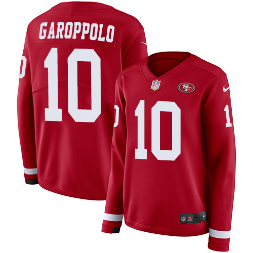 Nike 49ers #10 Jimmy Garoppolo Red Team Color Women's Stitched Nike 49ers #10 Jimmy Garoppolo Red Team Color Women's Stitched
