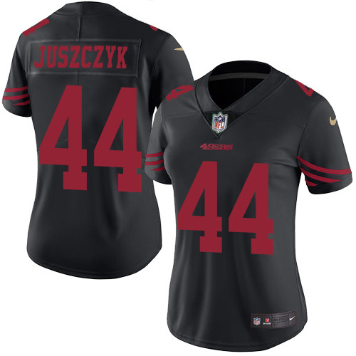 Nike 49ers #44 Kyle Juszczyk Black Women's Stitched NFL Limited Rush Jersey Nike 49ers #44 Kyle Juszczyk Black Women's Stitched NFL Limited Rush Jersey