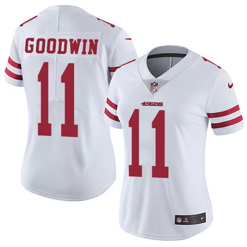 Nike 49ers #11 Marquise Goodwin White Women's Stitched NFL Vapor Untouchable Limited Jersey Nike 49ers #11 Marquise Goodwin White Women's Stitched NFL Vapor Untouchable Limited Jersey