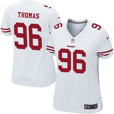 Nike 49ers #96 Solomon Thomas White Women's Stitched NFL Elite Jersey Nike 49ers #96 Solomon Thomas White Women's Stitched NFL Elite Jersey