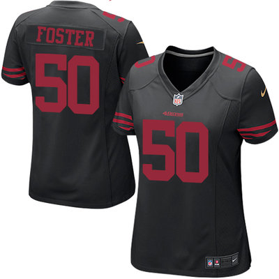 Nike 49ers #50 Reuben Foster Black Alternate Women's Stitched NFL Elite Jersey Nike 49ers #50 Reuben Foster Black Alternate Women's Stitched NFL Elite Jersey