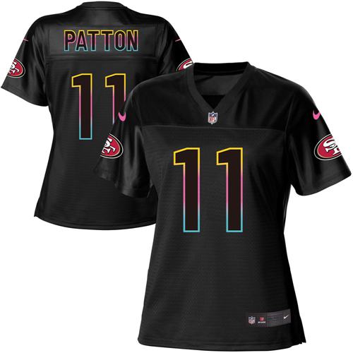 Nike 49ers #11 Quinton Patton Black Women's NFL Fashion Game Jersey Nike 49ers #11 Quinton Patton Black Women's NFL Fashion Game Jersey
