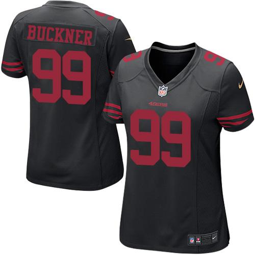 Nike 49ers #99 DeForest Buckner Black Alternate Women's Stitched NFL Elite Jersey Nike 49ers #99 DeForest Buckner Black Alternate Women's Stitched NFL Elite Jersey