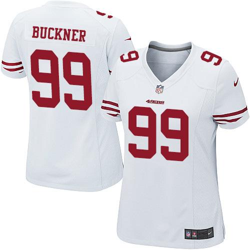Nike 49ers #99 DeForest Buckner White Women's Stitched NFL Elite Jersey Nike 49ers #99 DeForest Buckner White Women's Stitched NFL Elite Jersey