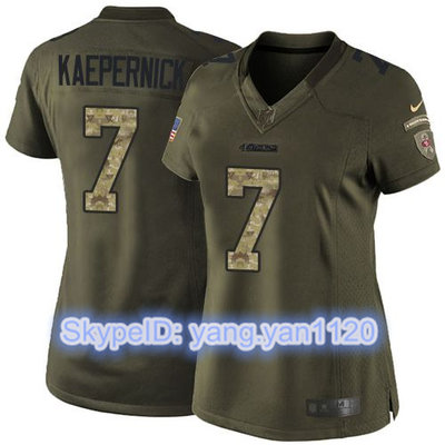 Nike 49ers #7 Colin Kaepernick Green Women's Stitched NFL Limited Salute to Service Jersey Nike 49ers #7 Colin Kaepernick Green Women's Stitched NFL Limited Salute to Service Jersey
