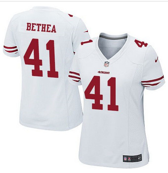 Women NEW San Francisco 49ers #41 Antoine Bethea White Stitched NFL Elite Jersey Women NEW San Francisco 49ers #41 Antoine Bethea White Stitched NFL Elite Jersey