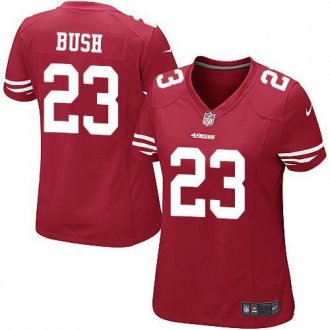 Women Nike 49ers #23 Reggie Bush Red Team Color Stitched NFL Elite Jersey Women Nike 49ers #23 Reggie Bush Red Team Color Stitched NFL Elite Jersey