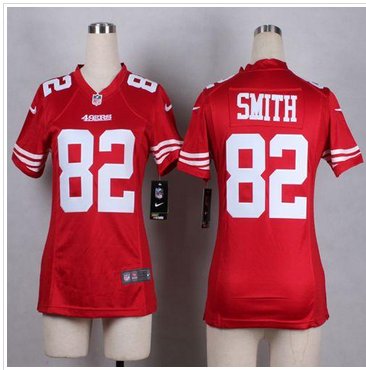 Women NEW 49ers #82 Torrey Smith Red Team Color Stitched NFL Elite Jersey Women NEW 49ers #82 Torrey Smith Red Team Color Stitched NFL Elite Jersey