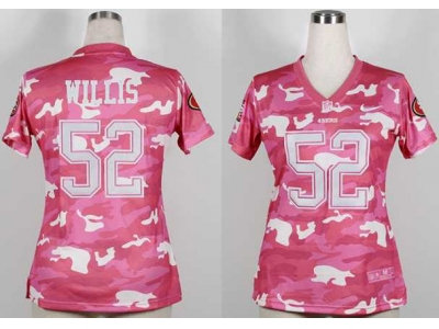 NEW women nfl jerseys san francisco 49ers #52 patrick willis pink(fashion camo)