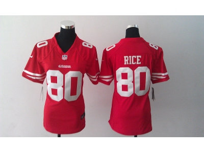 Women NEW NFL San Francisco 49ers 80 Jerry Rice Red Jerseys Women NEW NFL San Francisco 49ers 80 Jerry Rice Red Jerseys
