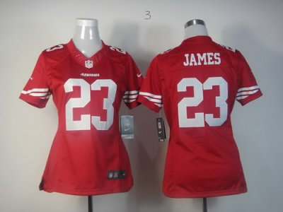 Women NEW NFL San Francisco 49ers 23 LaMichael James Red Jerseys Women NEW NFL San Francisco 49ers 23 LaMichael James Red Jerseys