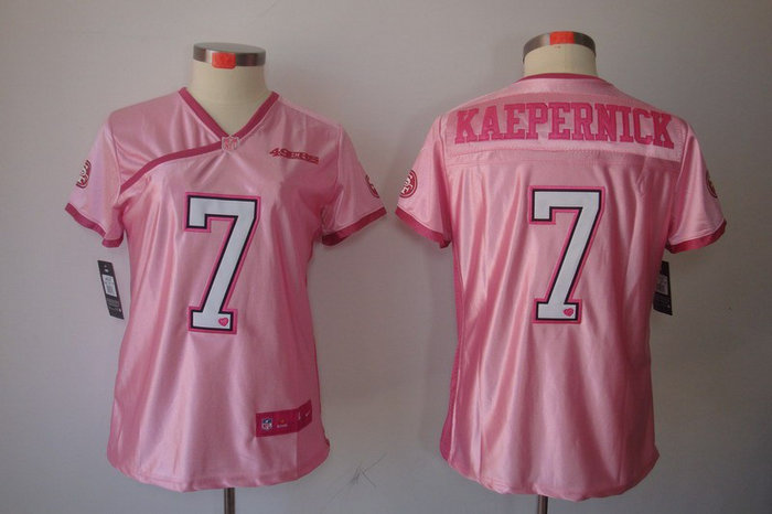 Women NEW NFL San Francisco 49ers 7 Colin Kaepernick Pink Jerseys Women NEW NFL San Francisco 49ers 7 Colin Kaepernick Pink Jerseys